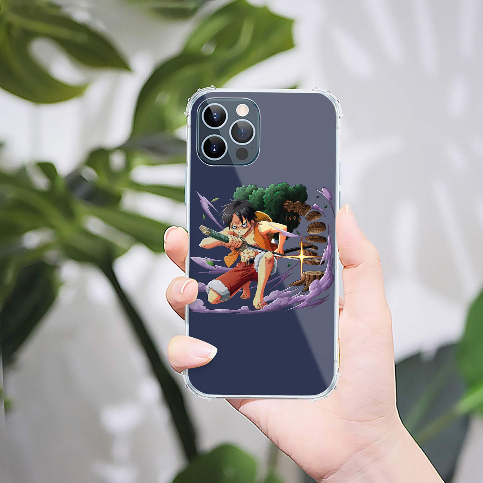 （画像用） ワンピース モンキー・D・ルフィ ONE PIECE Monkey D. Luffy 【iPhone 12シリーズ対応】透明スマホケース（クリアソフトケース）